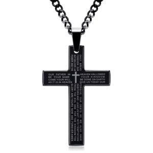 Titanium Scripture Cross Necklace