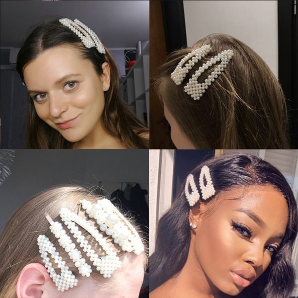 3/4/5pcs/Set Women Girls Elegant Full Pearls Hair Clips - Image 6