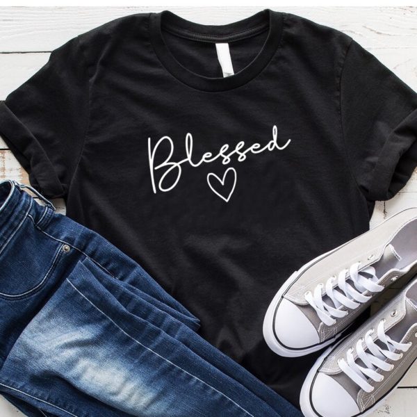 Blessed Letter Printed T Shirt Women - Image 4