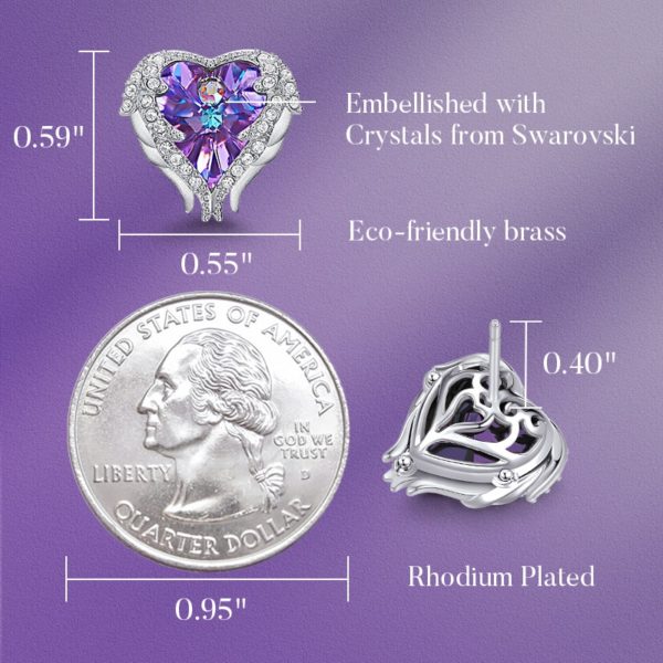 Stud Earrings Embellished with Crystals from Swarovski - Image 4