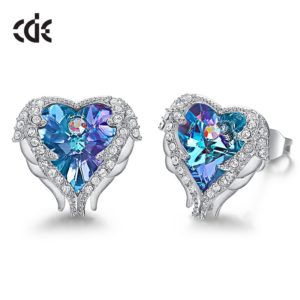 Stud Earrings Embellished with Crystals from Swarovski