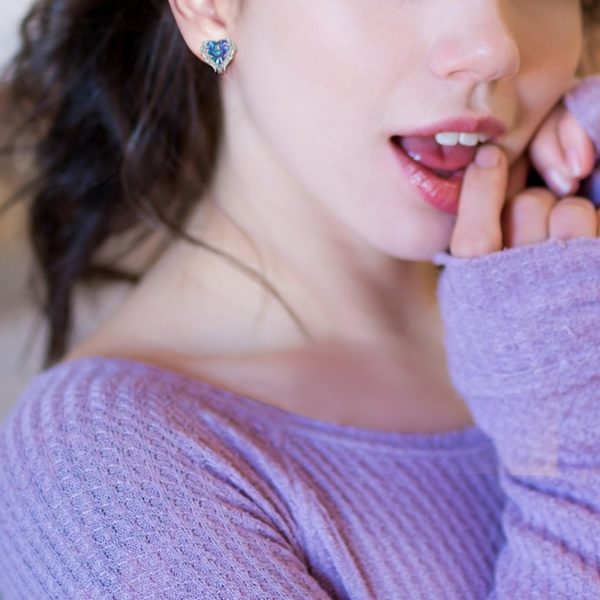 Stud Earrings Embellished with Crystals from Swarovski - Image 5