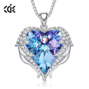 Silver Color Necklace Embellished with Crystals from Swarovski