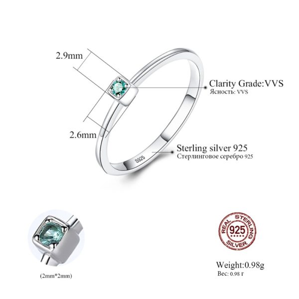 925 Sterling Silver Green Topaz Ring - Image 4