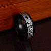Black Rose Gold Stainless Steel Jesus Ring - Image 5