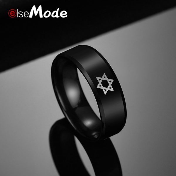 Black Titanium Steel Star of David Cross - Image 4