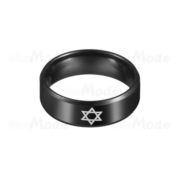 Black Titanium Steel Star of David Cross - Image 5