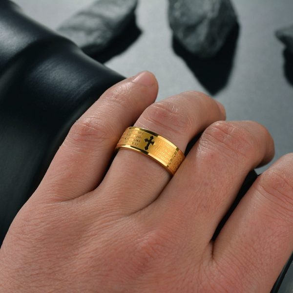 Titanium Steel Russian Orthodox Church Ring - Image 2