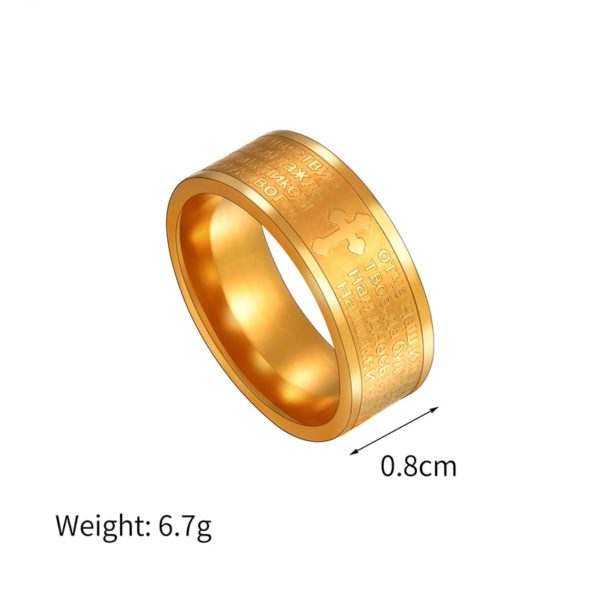 Titanium Steel Russian Orthodox Church Ring - Image 3