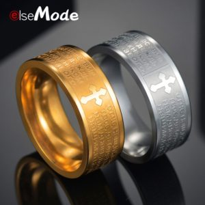 Titanium Steel Russian Orthodox Church Ring