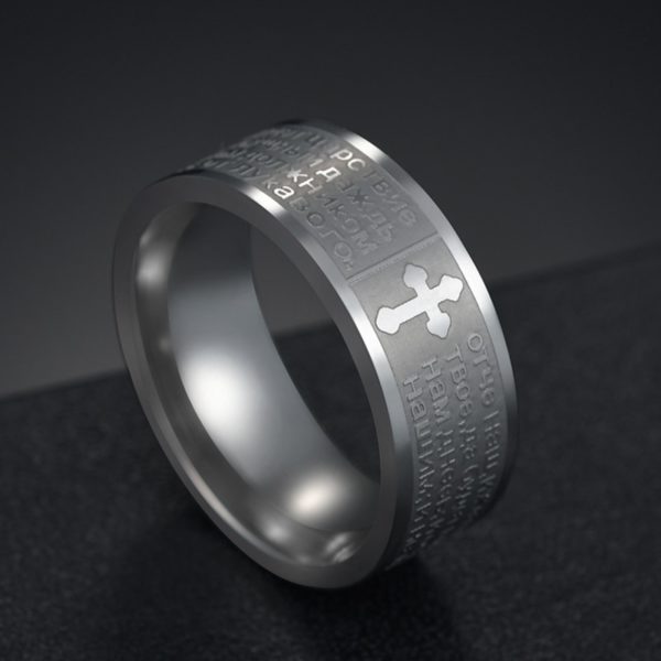 Titanium Steel Russian Orthodox Church Ring - Image 5