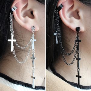 Earrings Cross Exaggeration