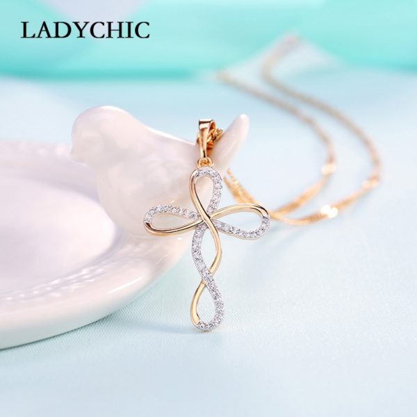 Elegance Cross Pendant Necklace - Image 3