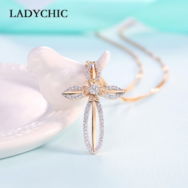 Elegance Cross Pendant Necklace