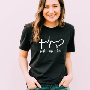 Faith Hope Love Summer T Shirt for Women