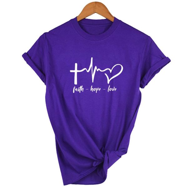 Faith Hope Love Summer T Shirt for Women - Image 5