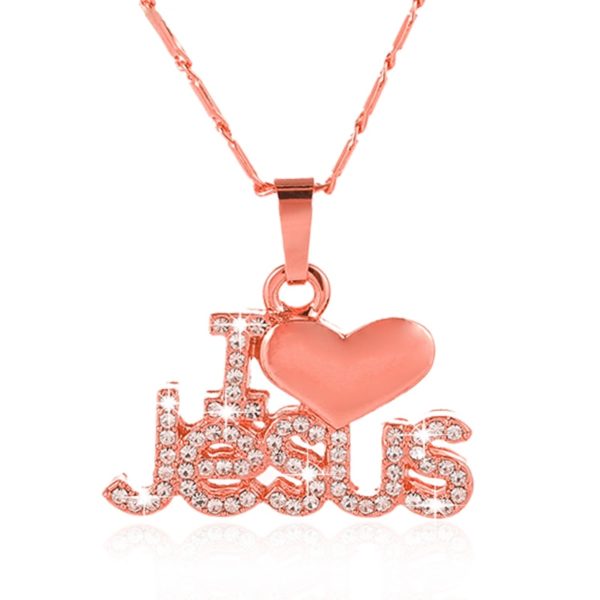 Fashion I Love Jesus pendant necklace for women - Image 4