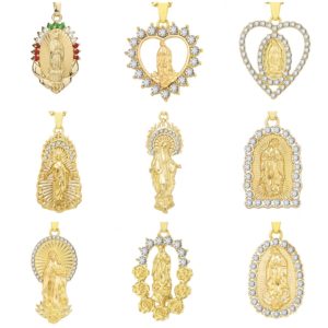 Gold Color Virgin Mary Necklace