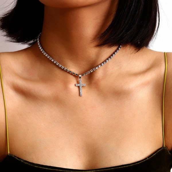 Crystal Cross Necklace - Image 2