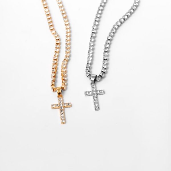 Crystal Cross Necklace - Image 4