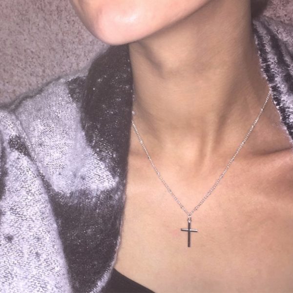 Gold Chain Cross Necklace - Image 2