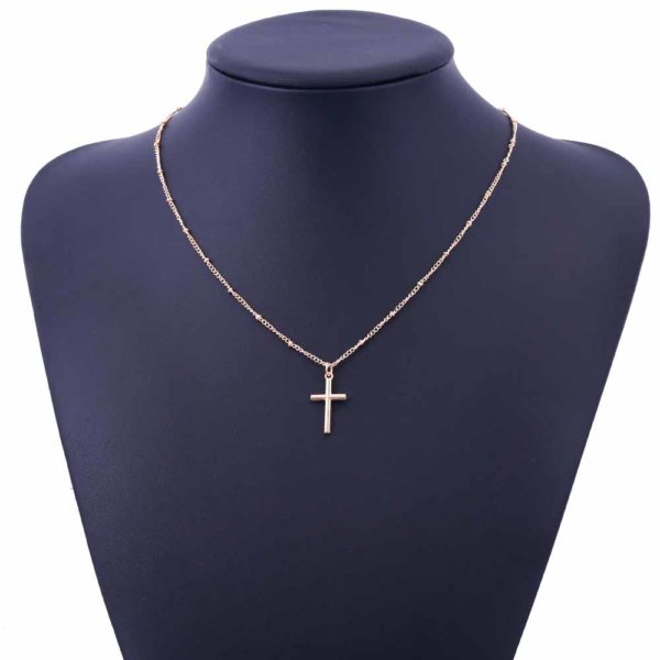 Gold Chain Cross Necklace - Image 3