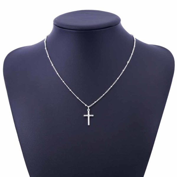 Gold Chain Cross Necklace - Image 4