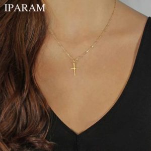 Gold Chain Cross Necklace