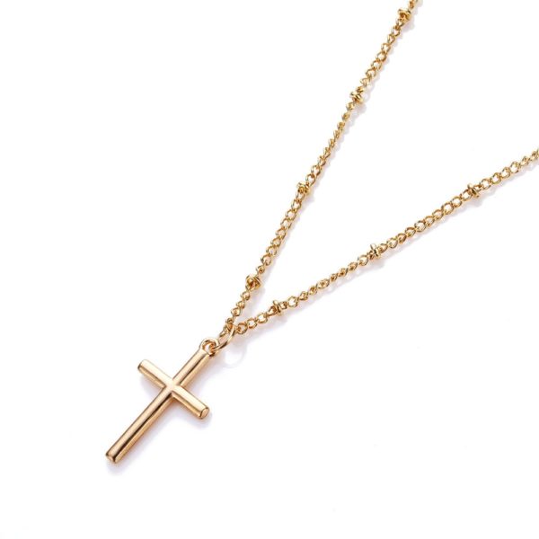 Gold Chain Cross Necklace - Image 6