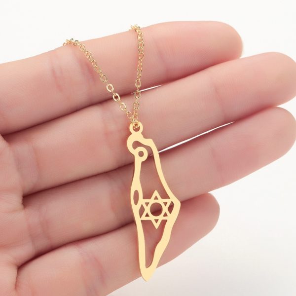 Israel Map Pendant Necklace - Image 2