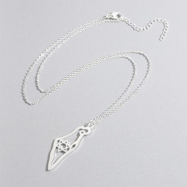 Israel Map Pendant Necklace - Image 3