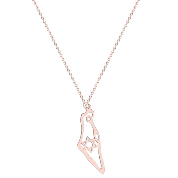 Israel Map Pendant Necklace - Image 4
