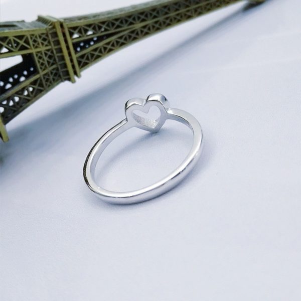 2020 New Fashion Rose Gold Color Heart Ring - Image 3