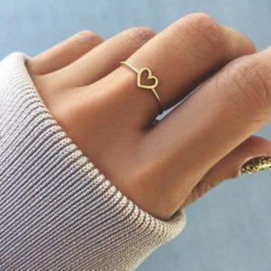 2020 New Fashion Rose Gold Color Heart Ring