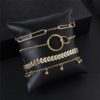 Bohemian Gold Color Metal Bracelet Set - Image 6