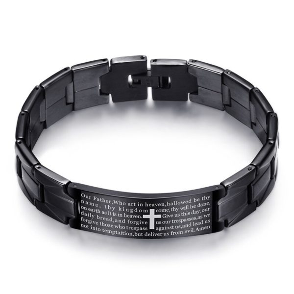 Men's Bracelets Christian Cross Stainless Steel - Image 3