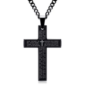 Titanium Scripture Cross Necklace