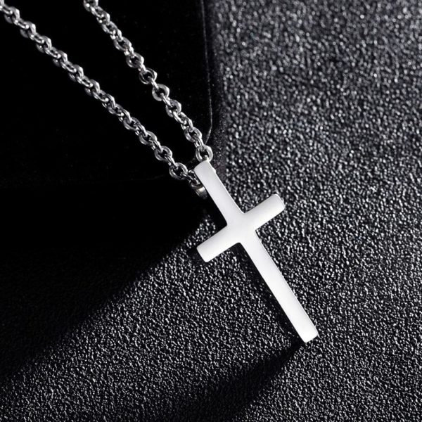 Titanium Steel Cross Minimalist Necklace - Image 2