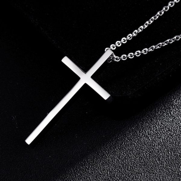 Titanium Steel Cross Minimalist Necklace - Image 5