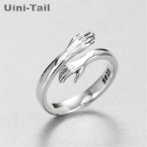 925 sterling silver love hug ring