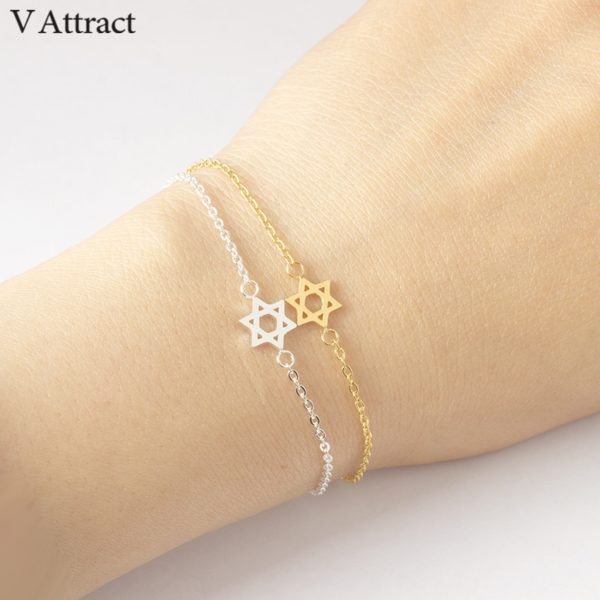 Vintage Star Of David Charm Bracelet