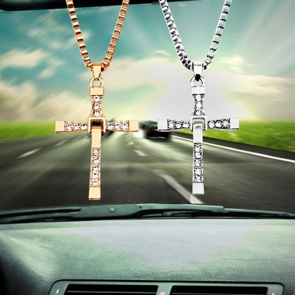 Christian Cross Alloy NecklaceCar Pendant - Image 6