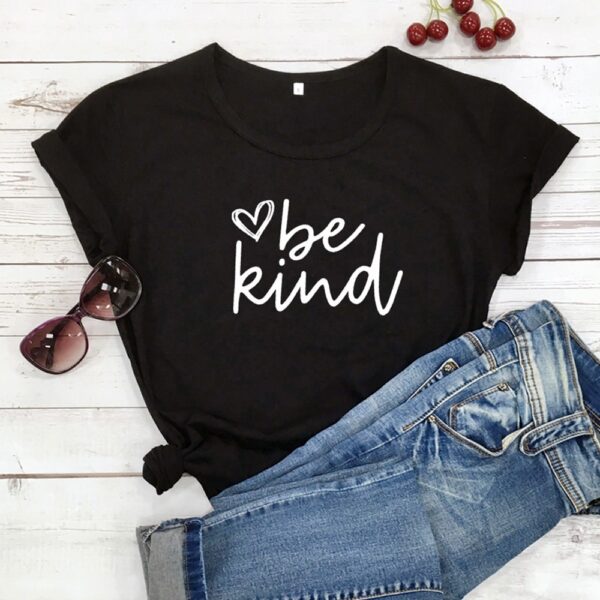 Be Kind Heart T-shirt Scripture Women - Image 2