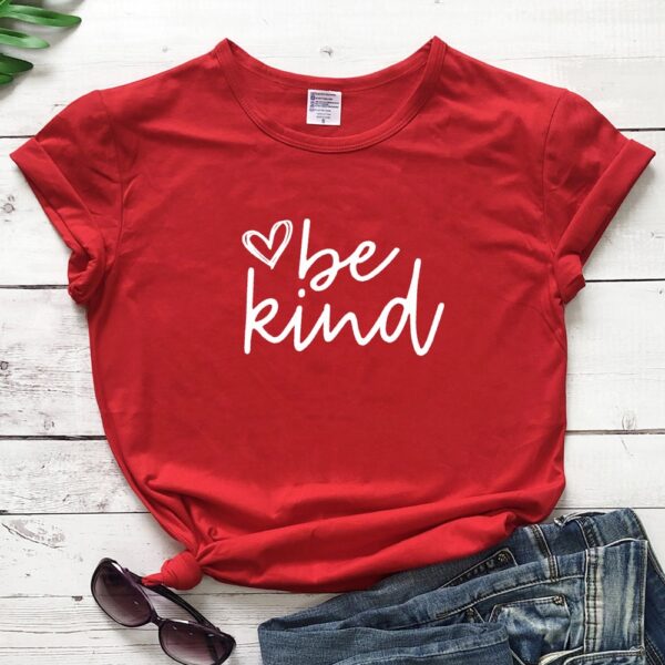 Be Kind Heart T-shirt Scripture Women - Image 3