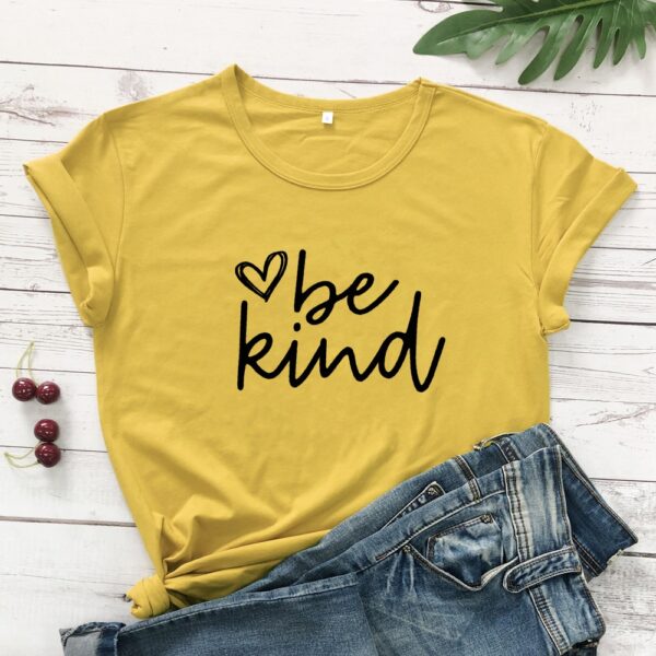 Be Kind Heart T-shirt Scripture Women - Image 4