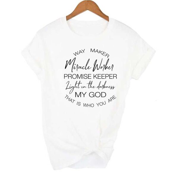 My God Christian Print T Shirt - Image 3