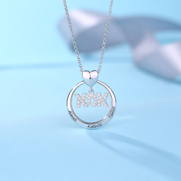 Customizable Women Engraved Hebrew Name Necklace Perfect Present for Mom Special Mother - Image 4