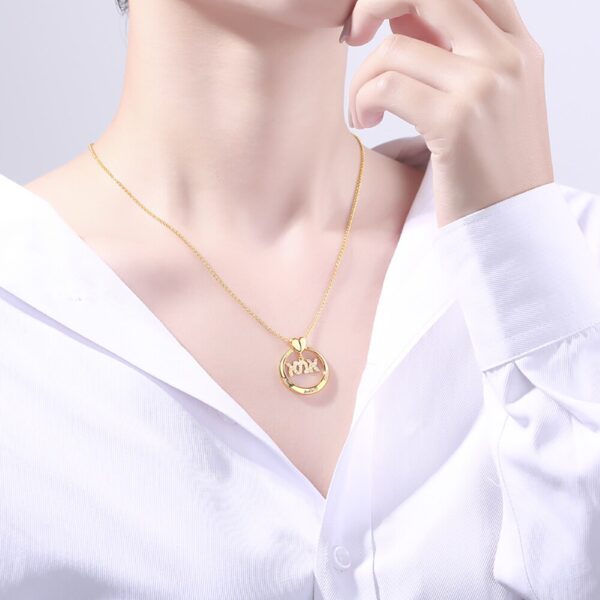 Customizable Women Engraved Hebrew Name Necklace Perfect Present for Mom Special Mother - Image 6