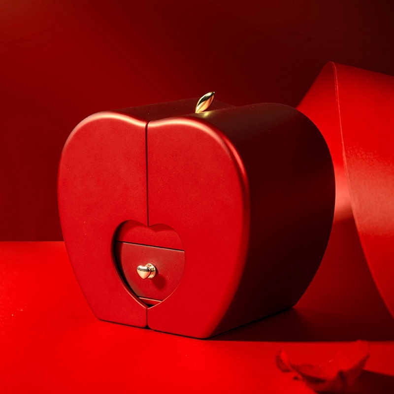 Box Red Apple Christmas Gift Necklace Eternal Rose - Image 5