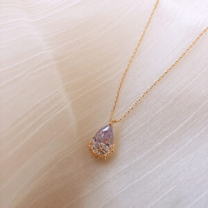 Crystal Water-Drop Pendant Necklace